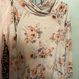Floral Print Hoodie